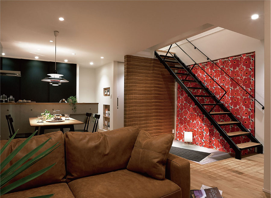 家中がゆるやかにつながる空間設計