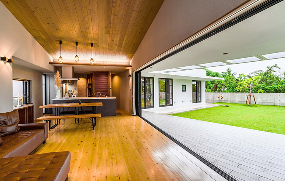 庭とつながるLDK